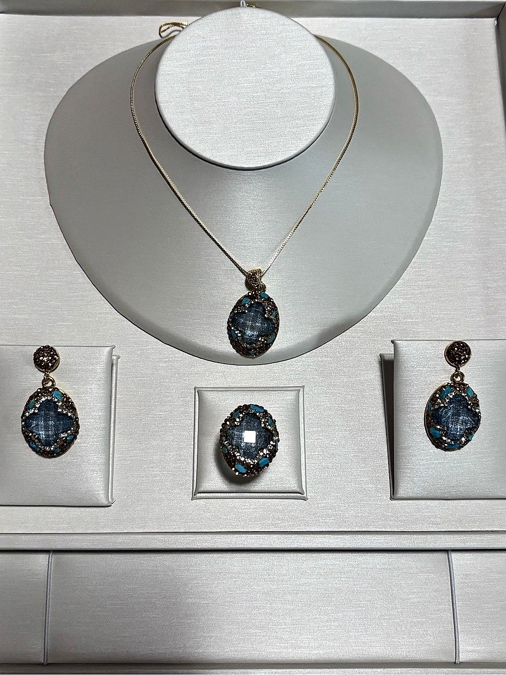 Blue Statement Jewelry Set